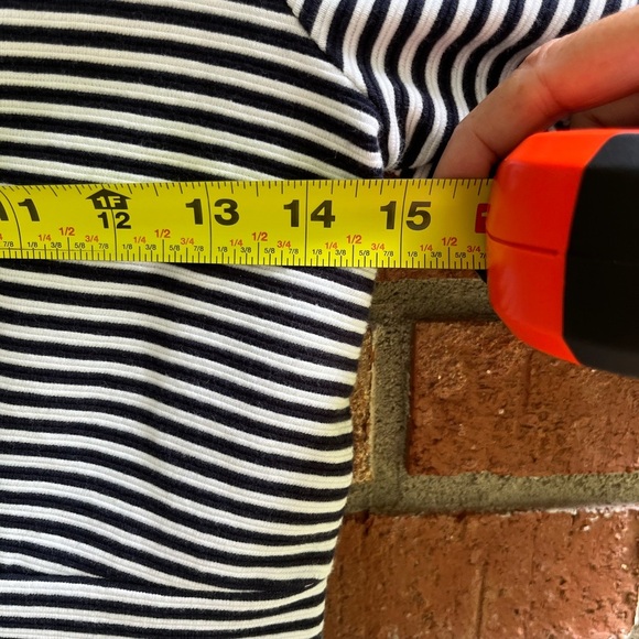 Ann Taylor Navy and White Striped Midi Dress size 0 - Picture 7 of 8